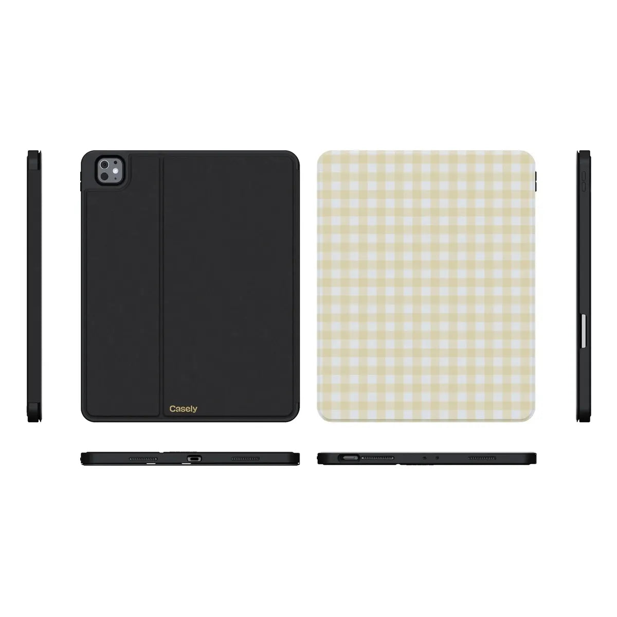 Pastel Picnic | Yellow Gingham iPad Case