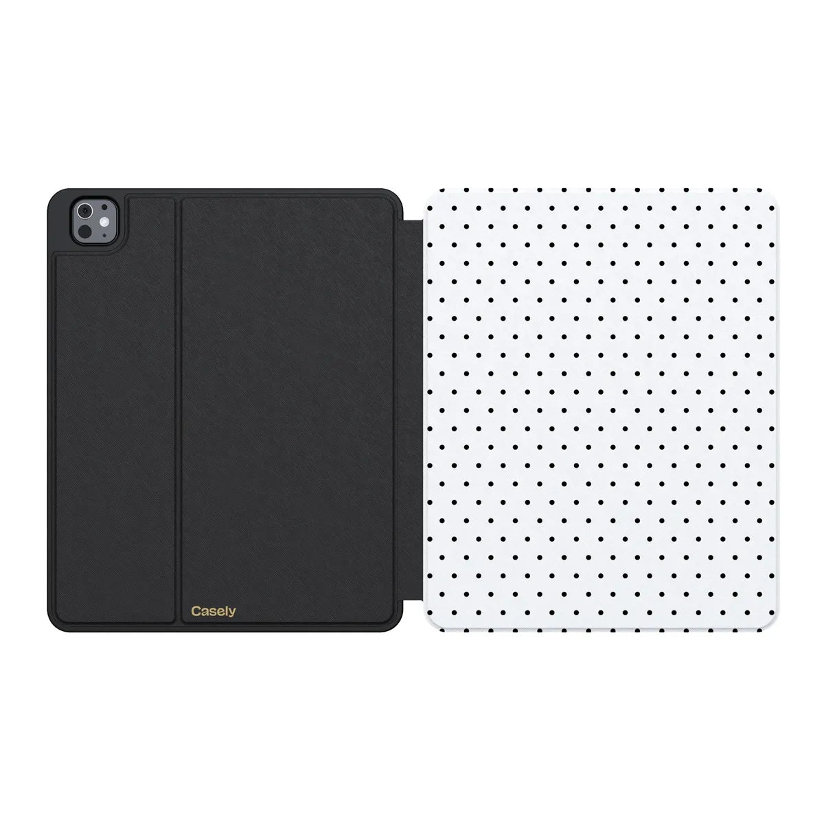 On the Dot | Black Polka Dot iPad Case