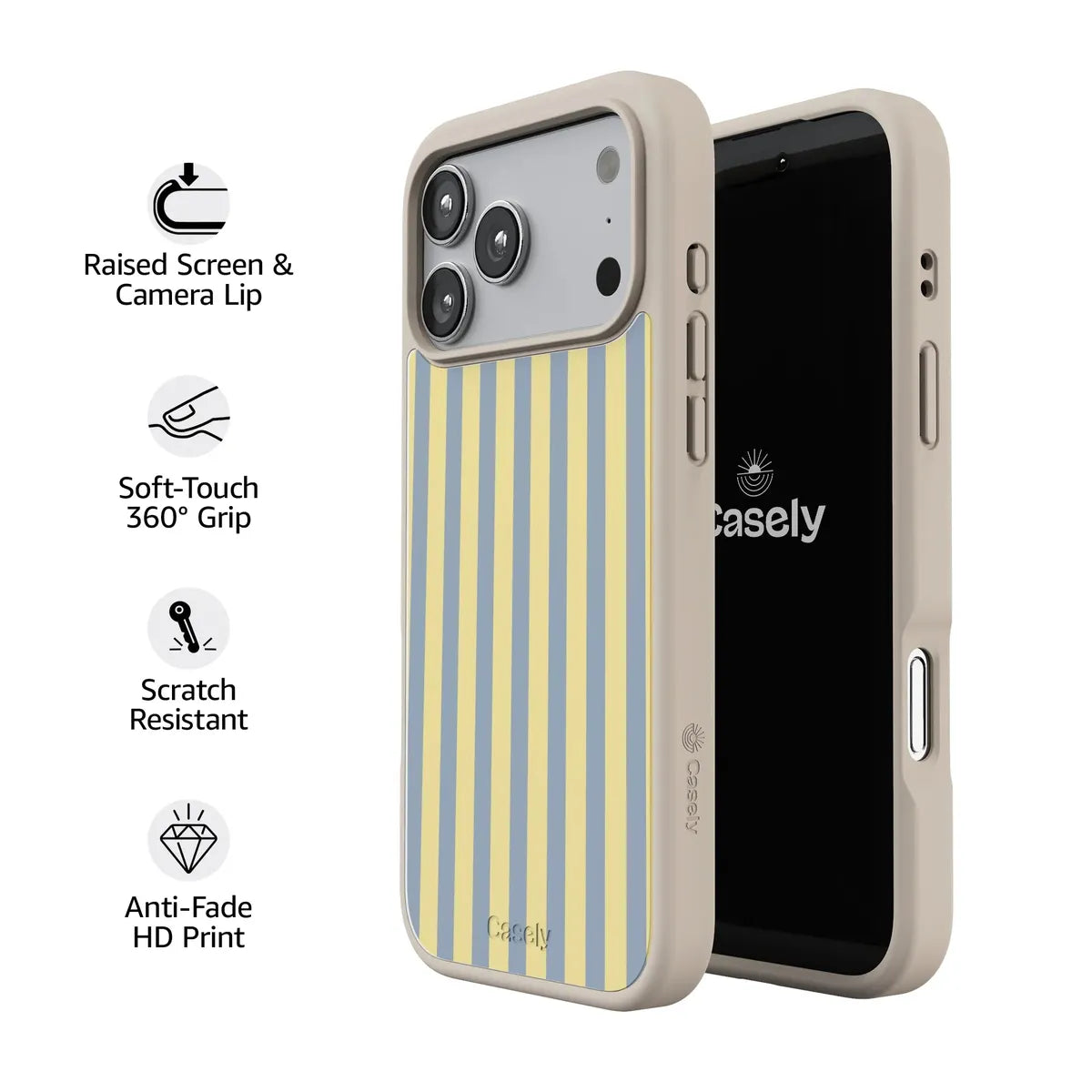 Coastline Stripes | Blue & Yellow Case