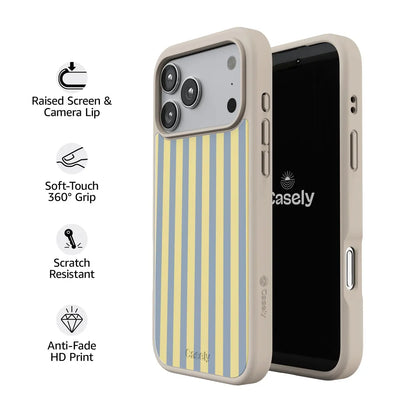 Coastline Stripes | Blue & Yellow Case