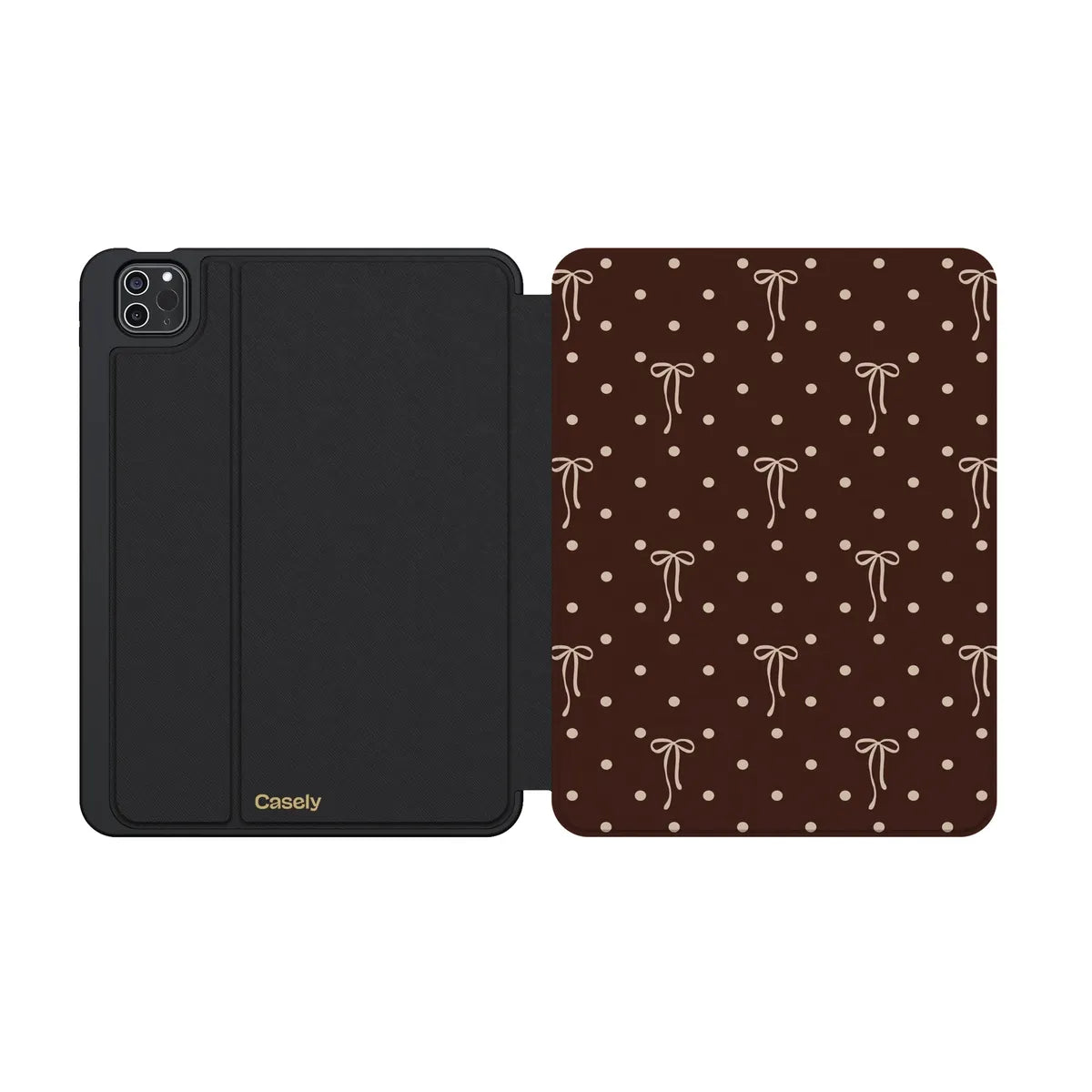 Teddy Bows | Brown Polka Dot iPad Case