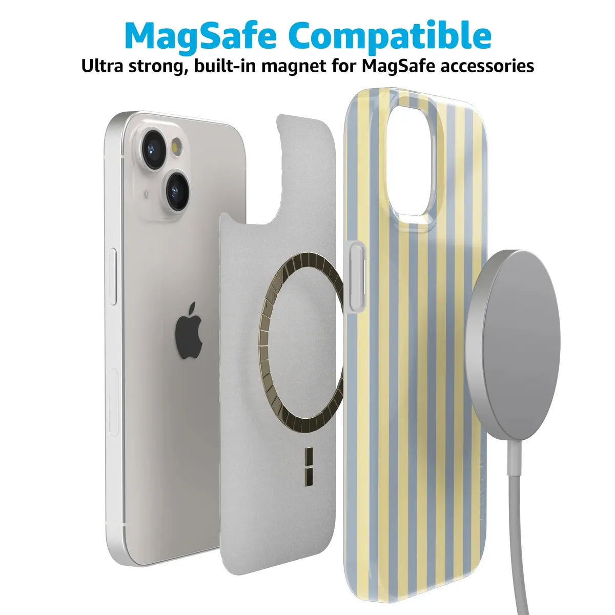 Coastline Stripes | Blue & Yellow Case