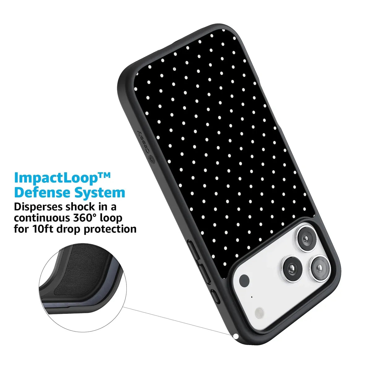 On the Dot | White Polka Dot Case