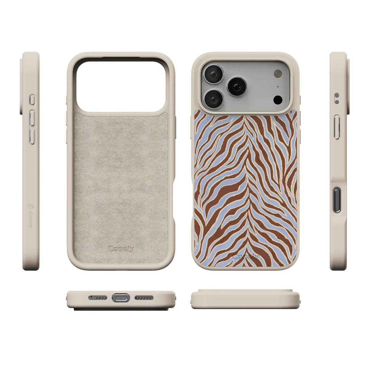 Untamed | Brown & Blue Zebra Case