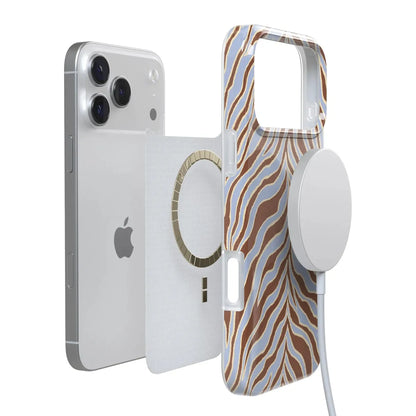Untamed | Brown & Blue Zebra Case