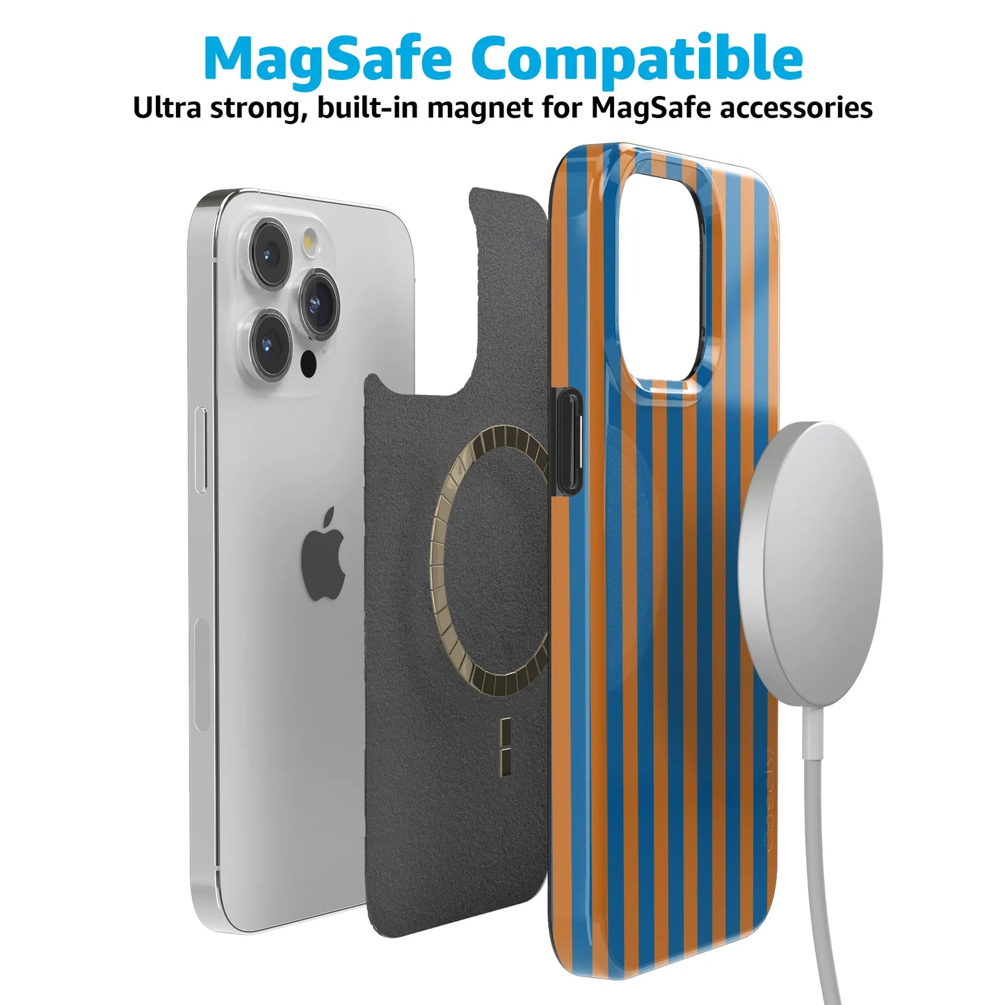 Go New York | Blue & Orange Stripes Case