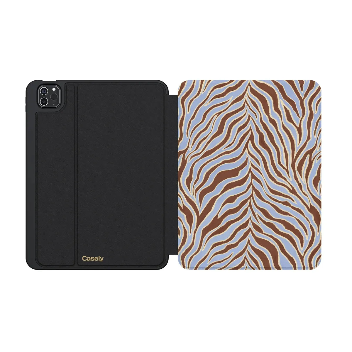 Untamed | Brown & Blue Zebra iPad Case