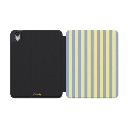 Coastline Stripes | Blue & Yellow iPad Case