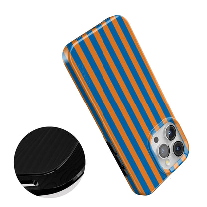 Go New York | Blue & Orange Stripes Case