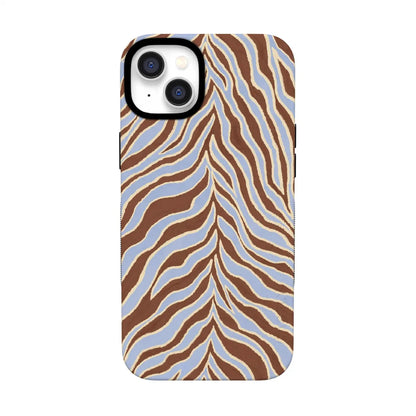 Untamed | Brown & Blue Zebra Case - iPhone 13