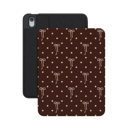 Teddy Bows | Brown Polka Dot iPad Case