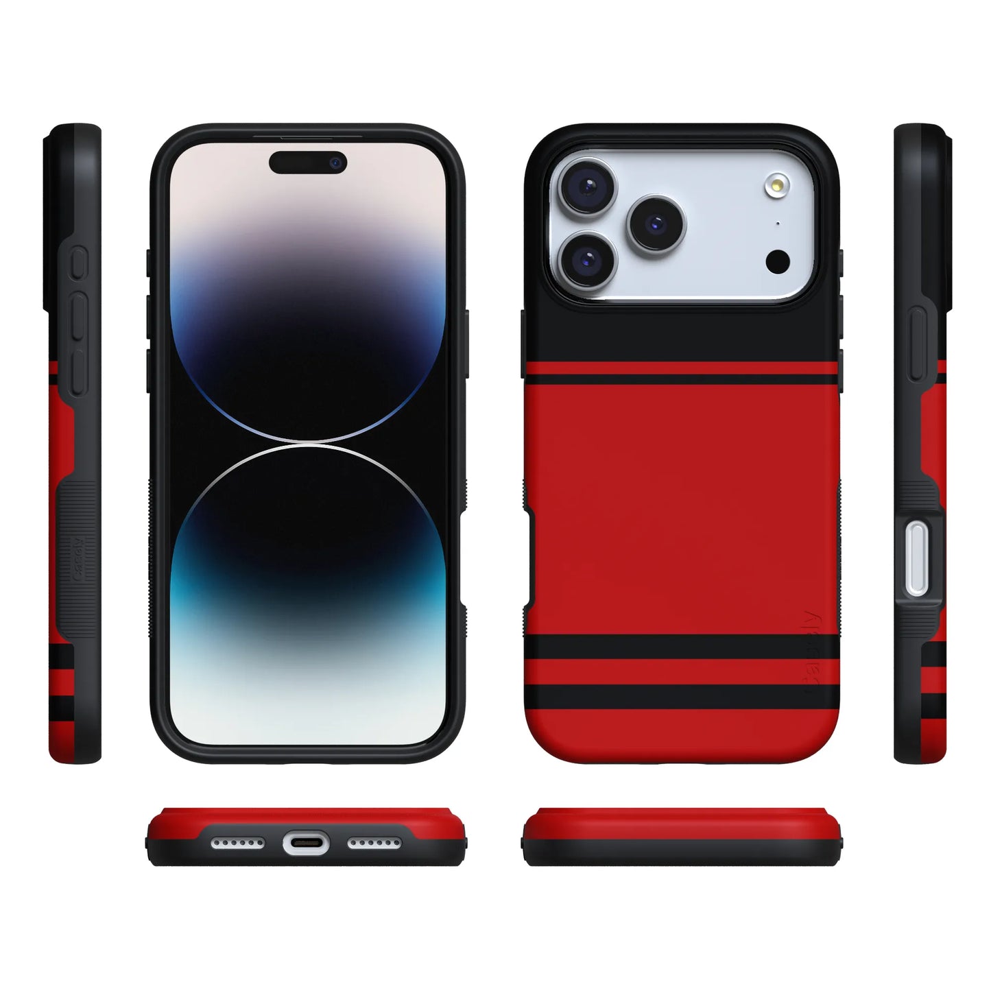 Storm Warning | Black & Red Stripes Case