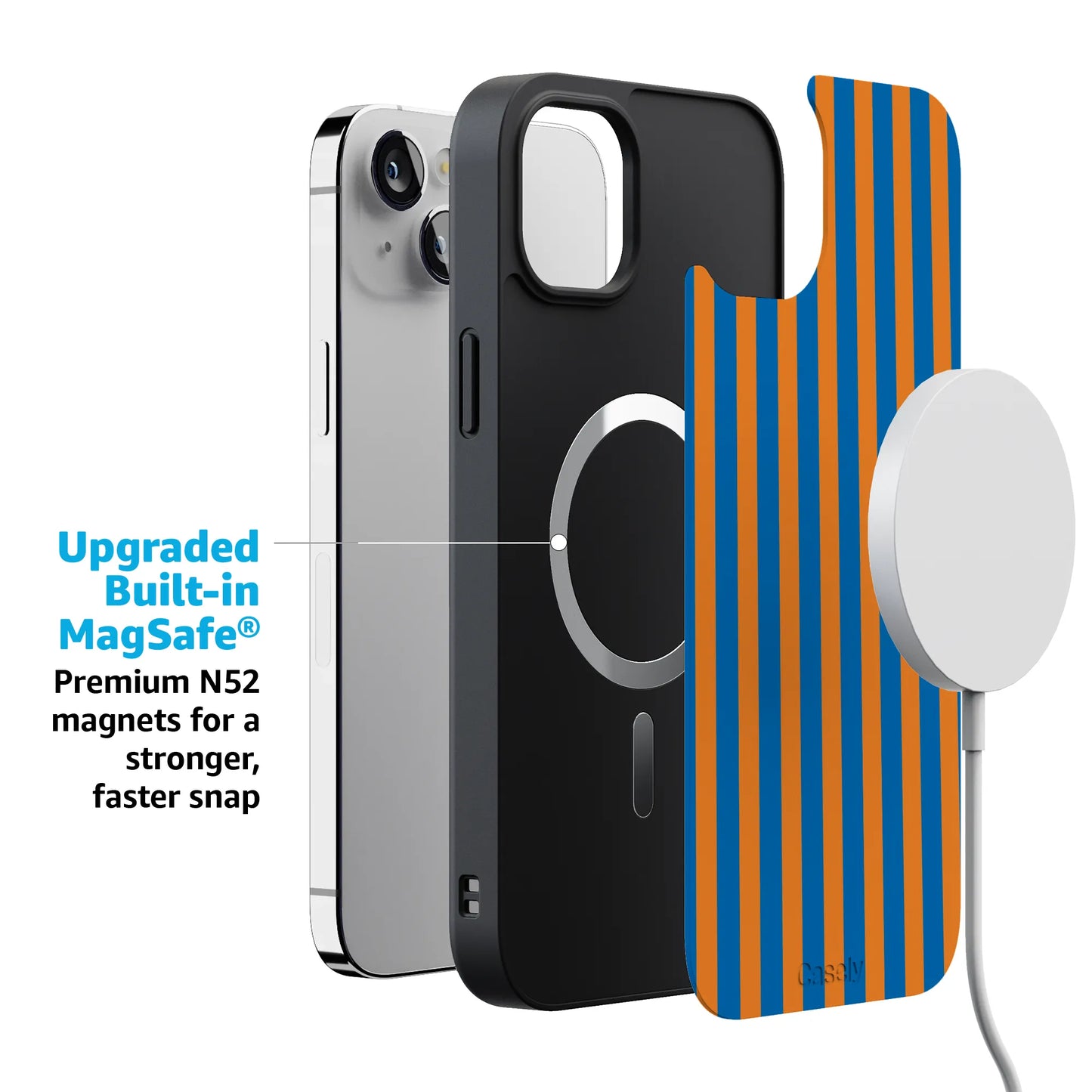 Go New York | Blue & Orange Stripes Case