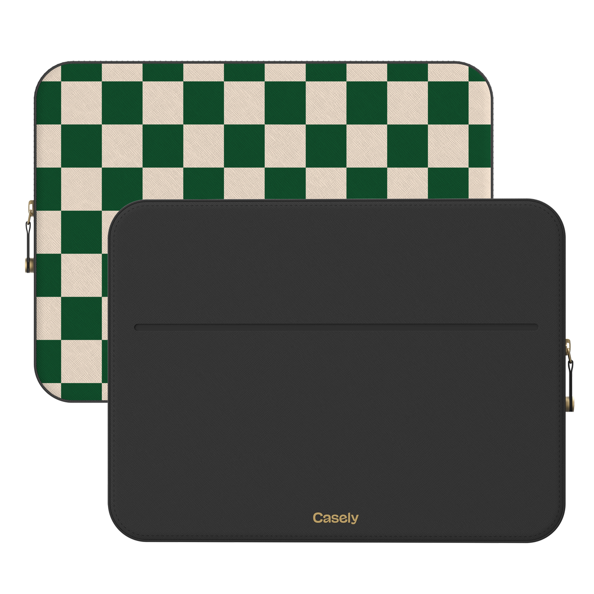 Fit Check | Green Checkerboard Laptop Case
