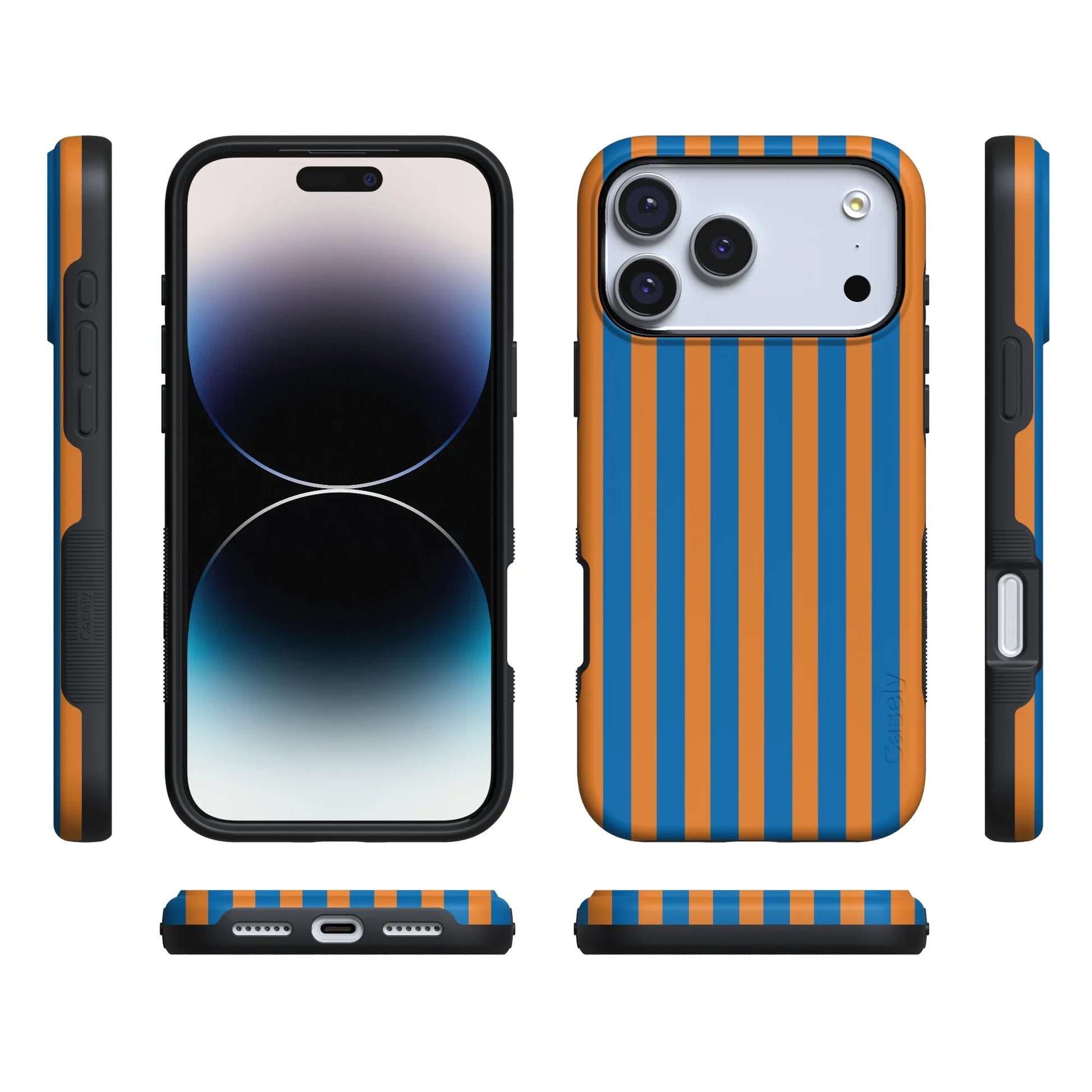 Go New York | Blue & Orange Stripes Case