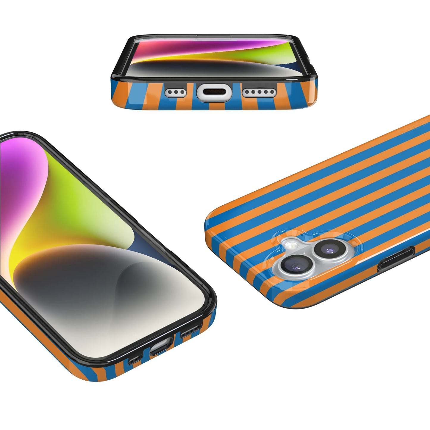Go New York | Blue & Orange Stripes Case