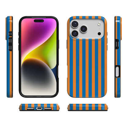 Go New York | Blue & Orange Stripes Case