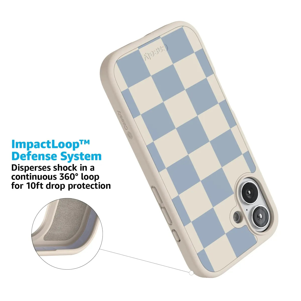 Fit Check | Light Blue Checkerboard Case