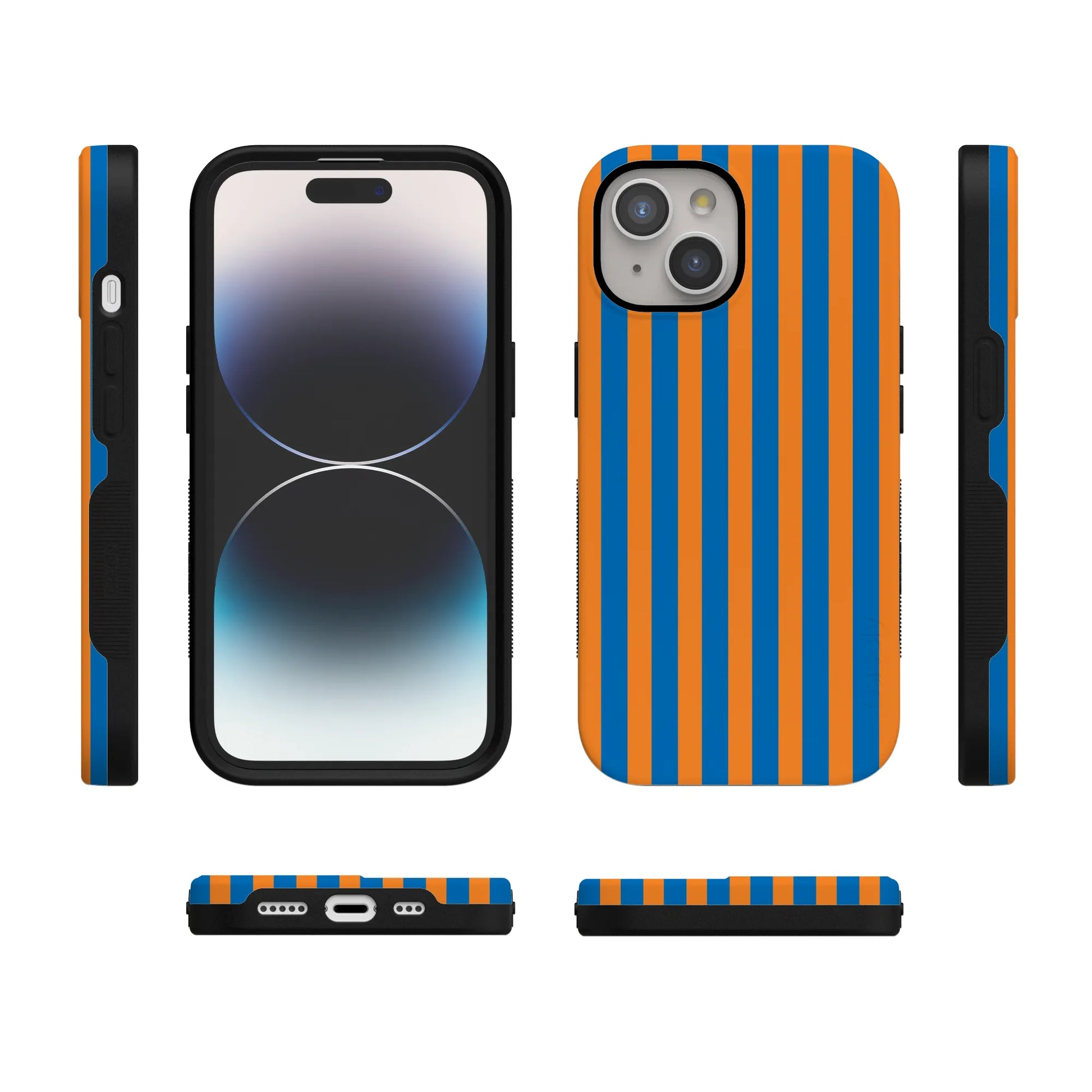 Go New York | Blue & Orange Stripes Case