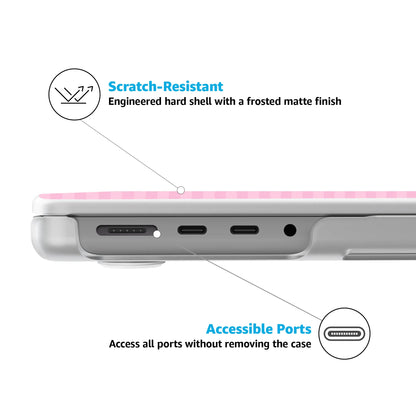 Sweet Jam | Light Pink Gingham Laptop Shell