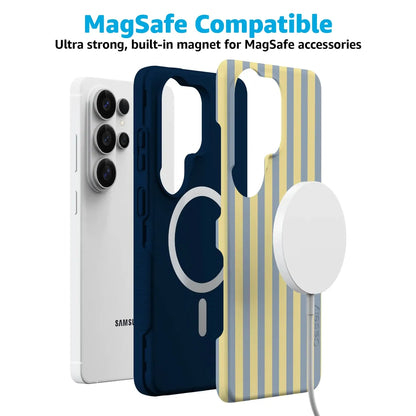 Coastline Stripes | Blue & Yellow Case