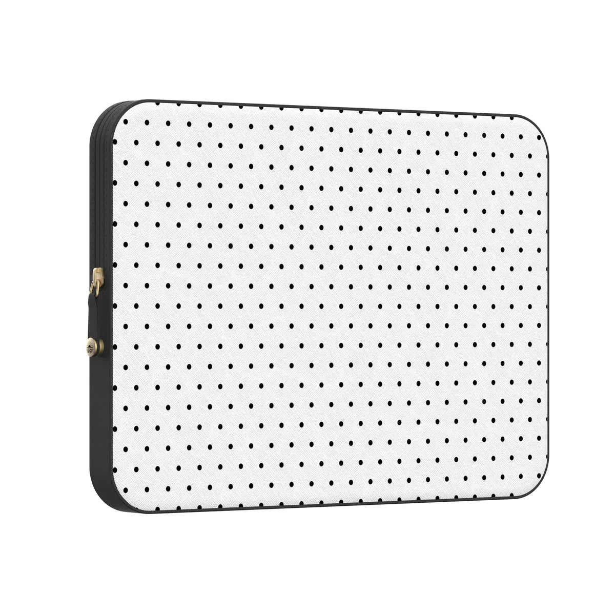 On the Dot | Black Polka Dot Laptop Case