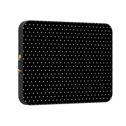 On the Dot | White Polka Dot Laptop Case