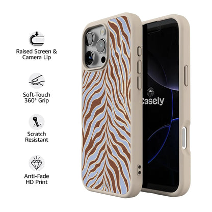 Untamed | Brown & Blue Zebra Case