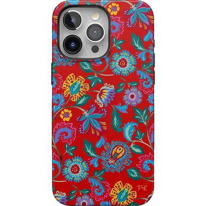 Painted Flowers | Frida Kahlo Floral Case iPhone Case get.casely Bold + MagSafe® iPhone 15 Pro