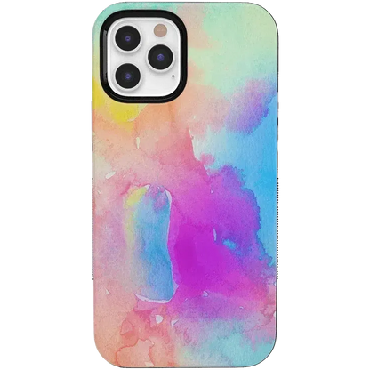 Painting in Pastels | Rainbow Watercolor Case iPhone Case get.casely Bold iPhone 12 Pro