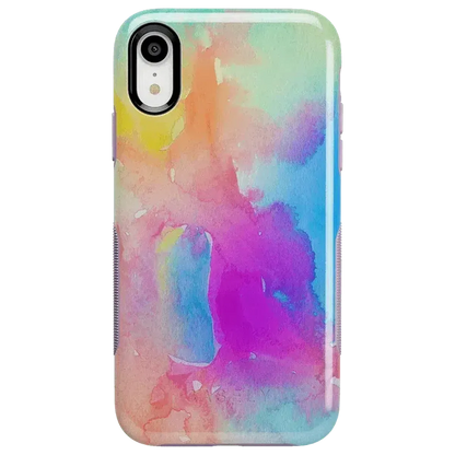 Painting in Pastels | Rainbow Watercolor Case iPhone Case get.casely Bold iPhone XR