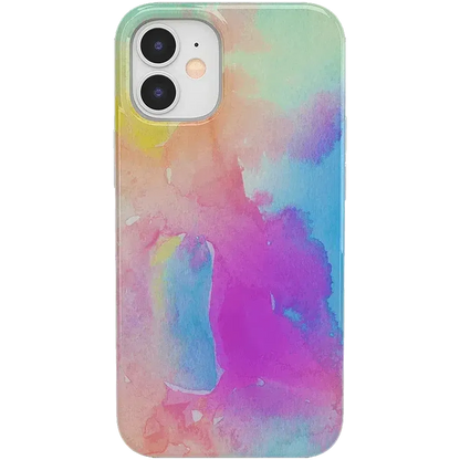 Painting in Pastels | Rainbow Watercolor Case iPhone Case get.casely Classic iPhone 12 Mini