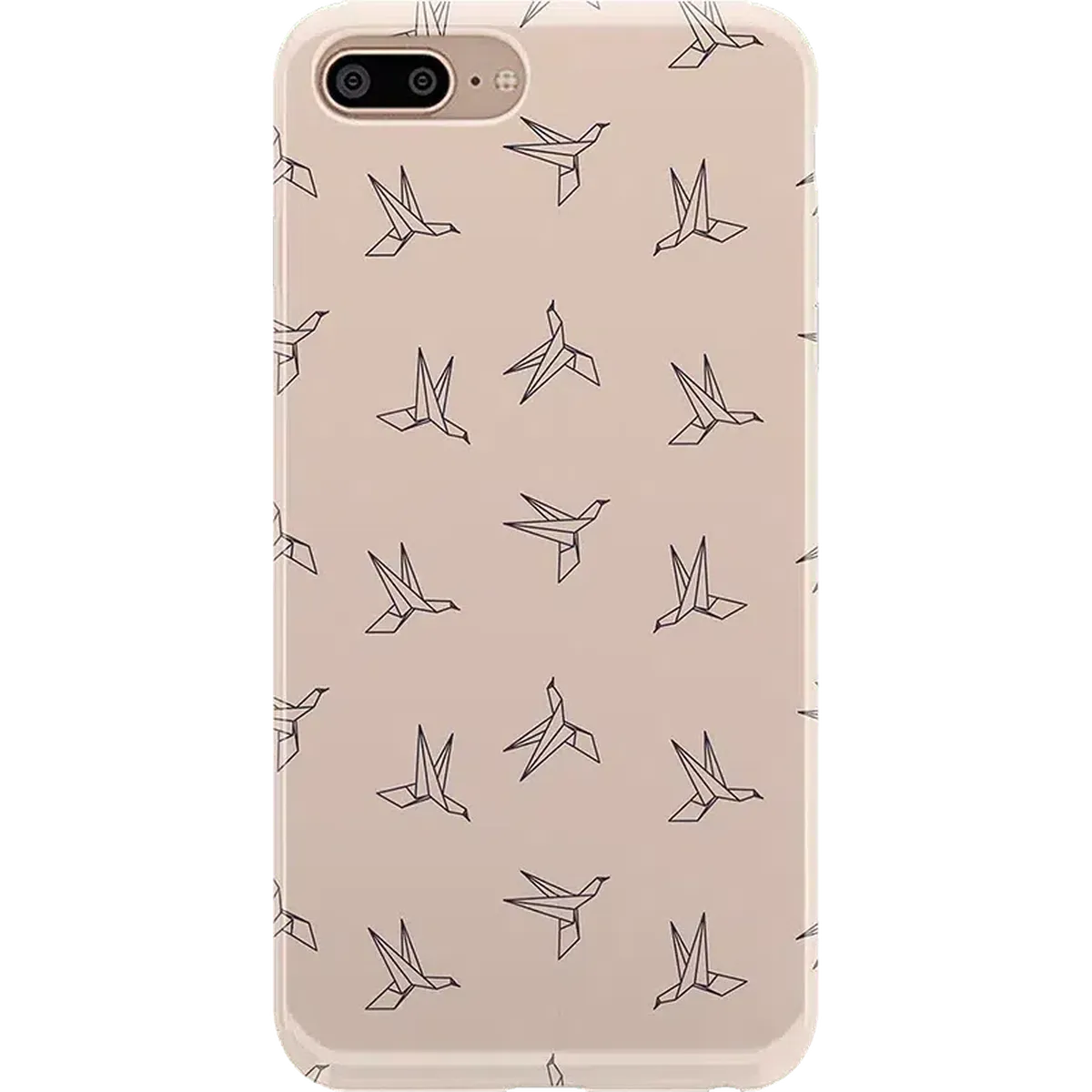 Paper Crane Origami | Beige Pattern iPhone Case get.casely