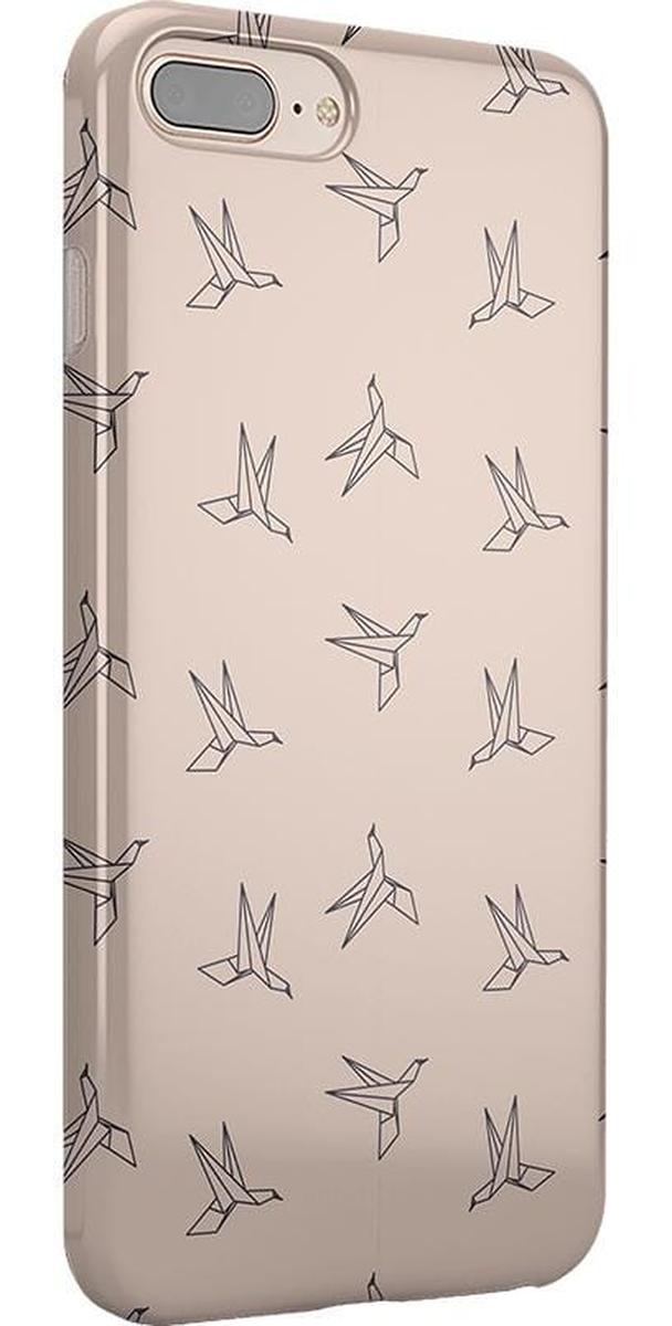 Paper Crane Origami | Beige Pattern iPhone Case get.casely