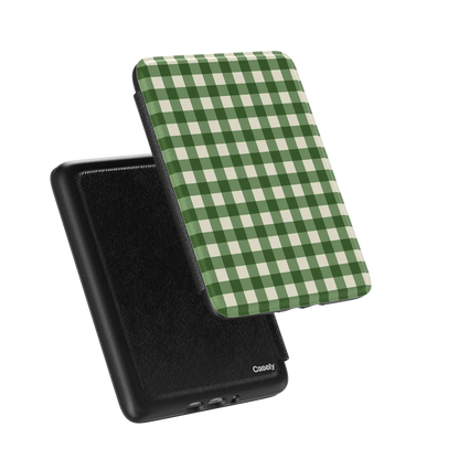 Checked Twice | Green Plaid Kindle Case