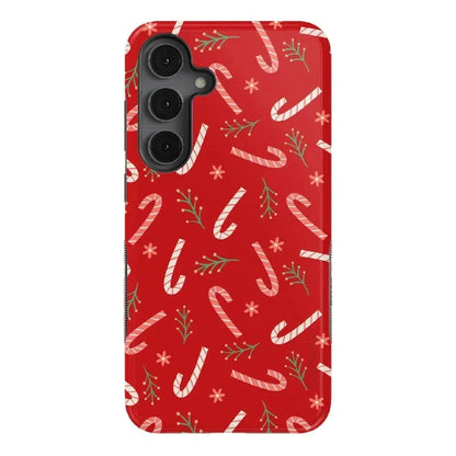 Peppermint Kiss | Candy Cane Case Phone Case Casetry Bold Flex + MagSafe® Galaxy S25 Plus
