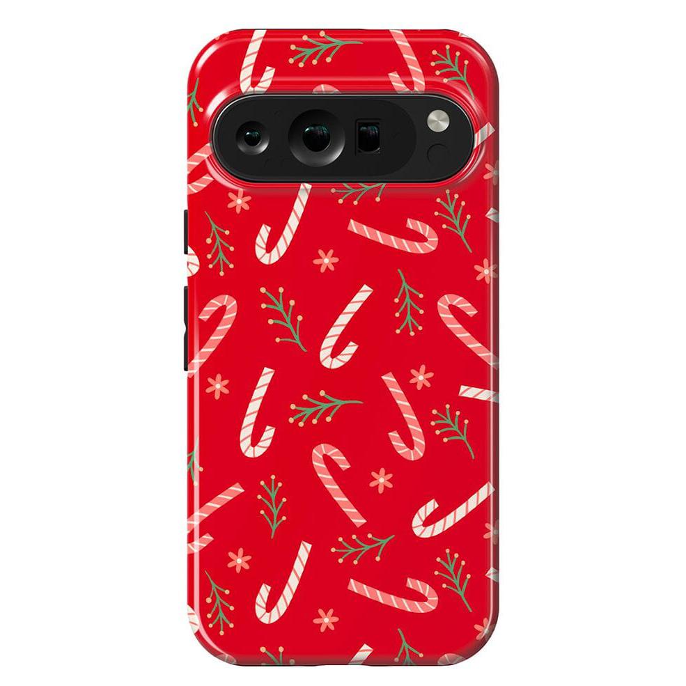 Peppermint Kiss | Candy Cane Case Phone Case Casetry Essential Google Pixel 9 Pro