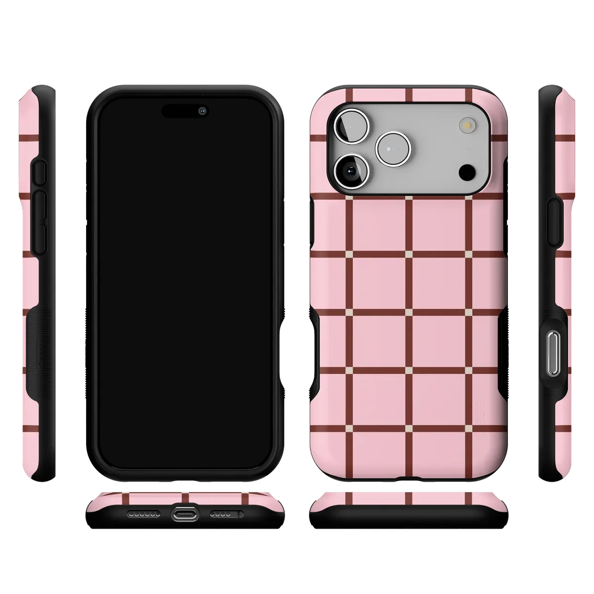 Uptown Gridlock | Pink Checkerboard Case