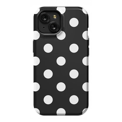 Polka Dots | High Contrast Design Case Phone Case Casetry Essential + MagSafe® iPhone 15