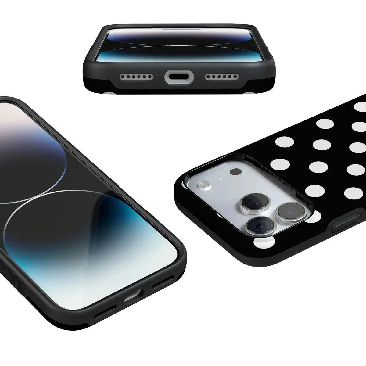 Polka Dots | High Contrast Design Case Phone Case Casetry