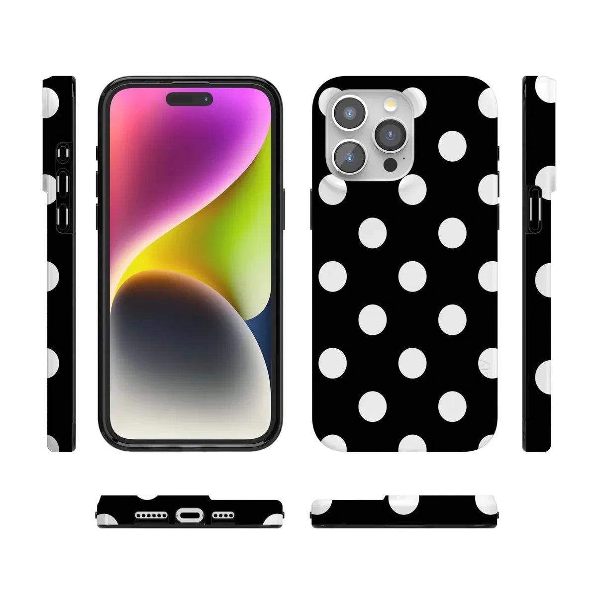 Polka Dots | High Contrast Design Case Phone Case Casetry
