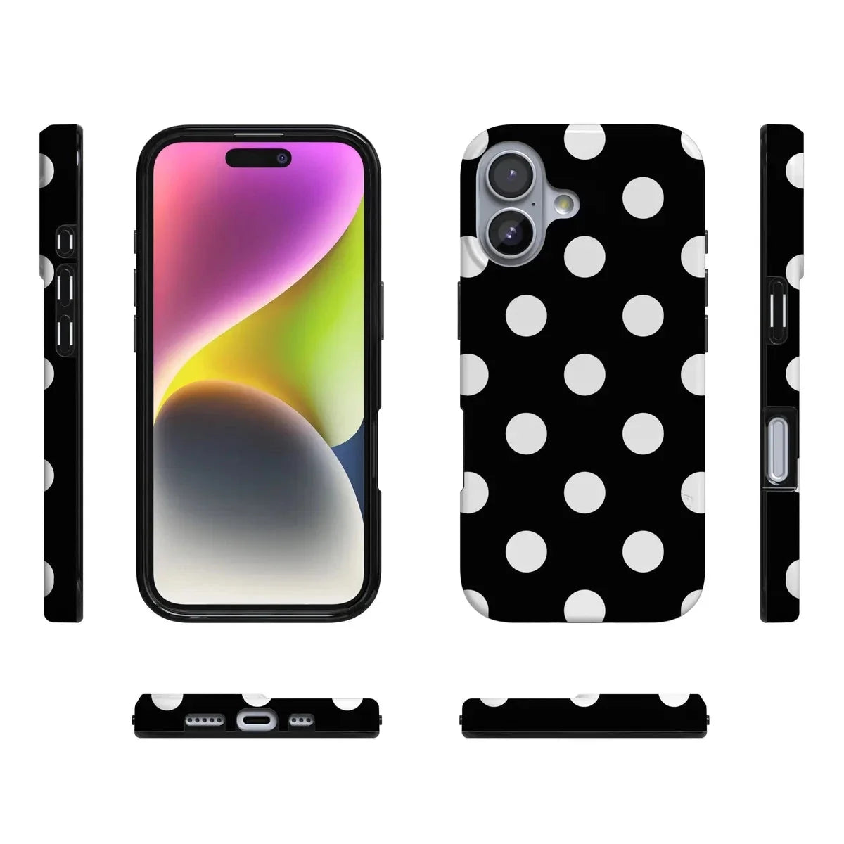 Polka Dots | High Contrast Design Case Phone Case Casetry