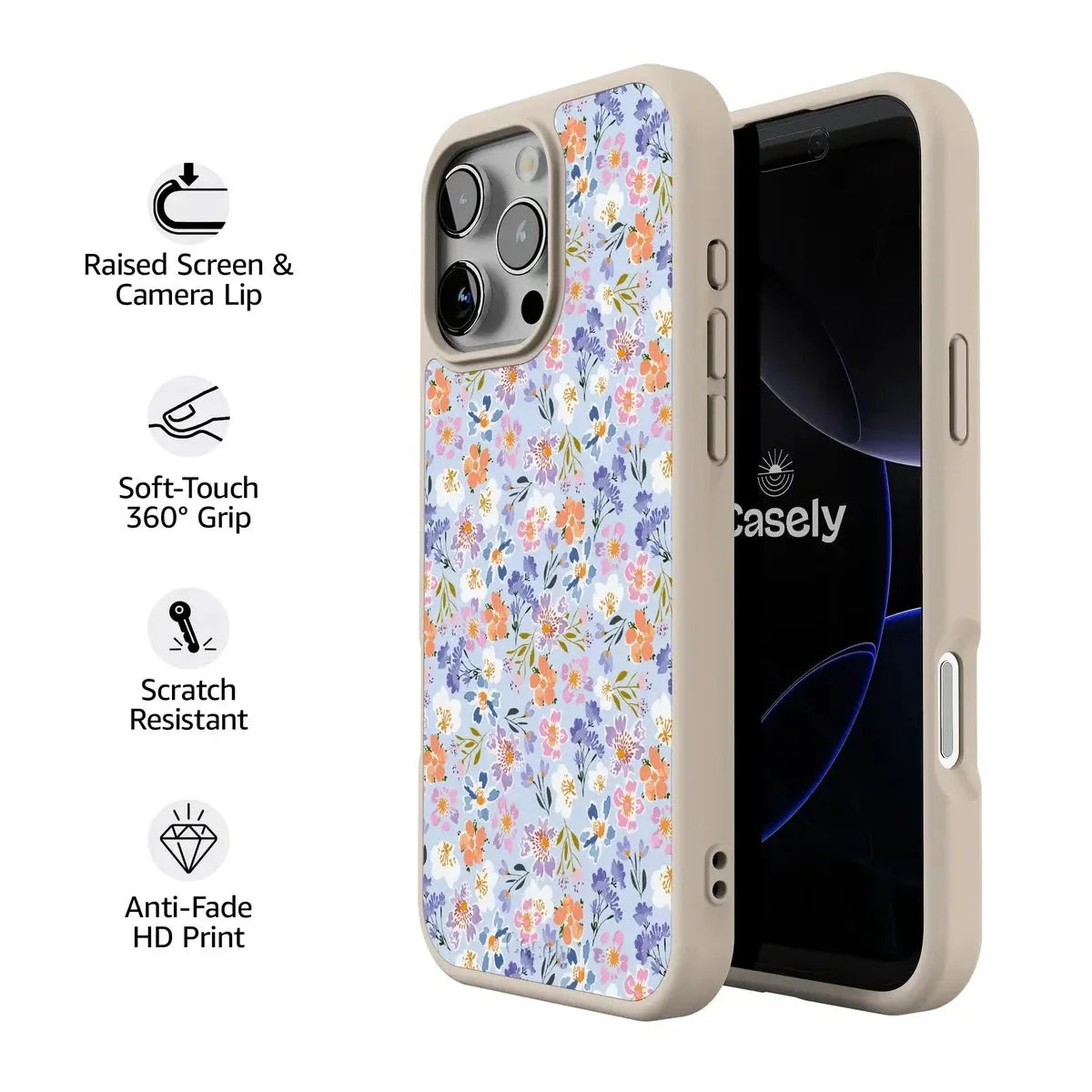 Poppy Meadows | Pastel Floral Case iPhone Case get.casely