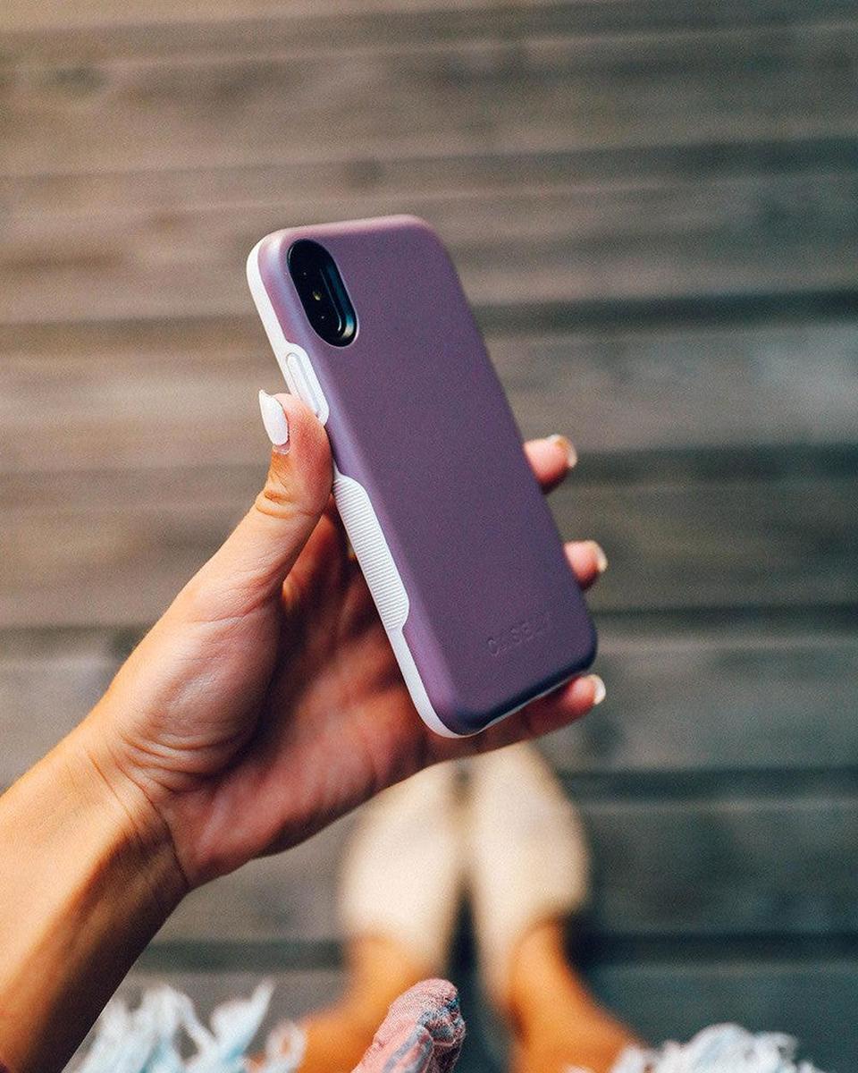 Purple Taupe on Nude | Ultra-Protective Bold Case iPhone Case get.casely