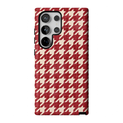 Scarlet Stitch | Red Houndstooth Case