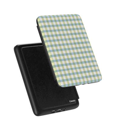 Pastel Picnic | Blue & Green Gingham Kindle Case