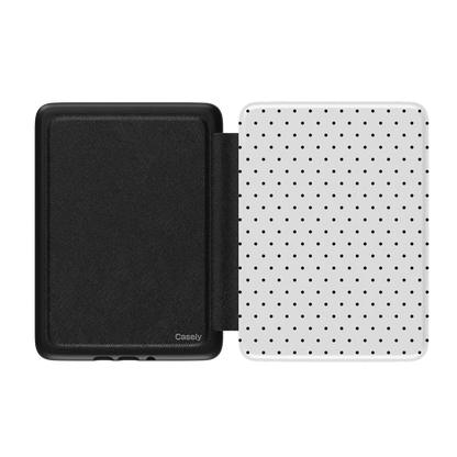 On the Dot | Black Polka Dot Kindle Case