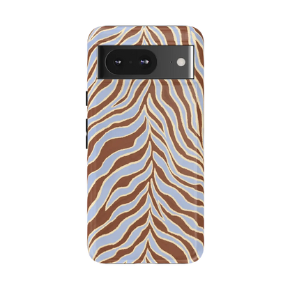 Untamed | Brown & Blue Zebra Case - Google Pixel 8
