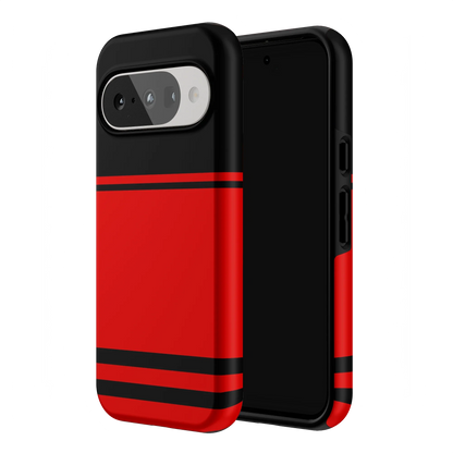 Storm Warning | Black & Red Stripes Case