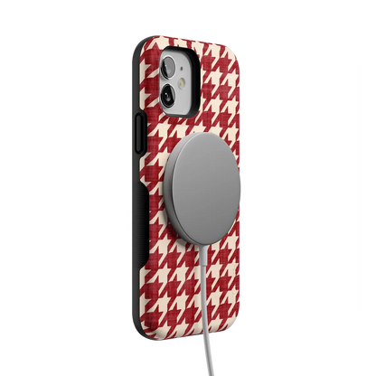 Scarlet Stitch | Red Houndstooth Case